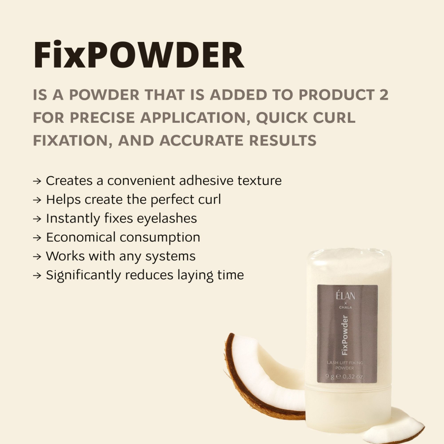 FixPowder: بودرة تثبيت الرموش لرفع الرموش